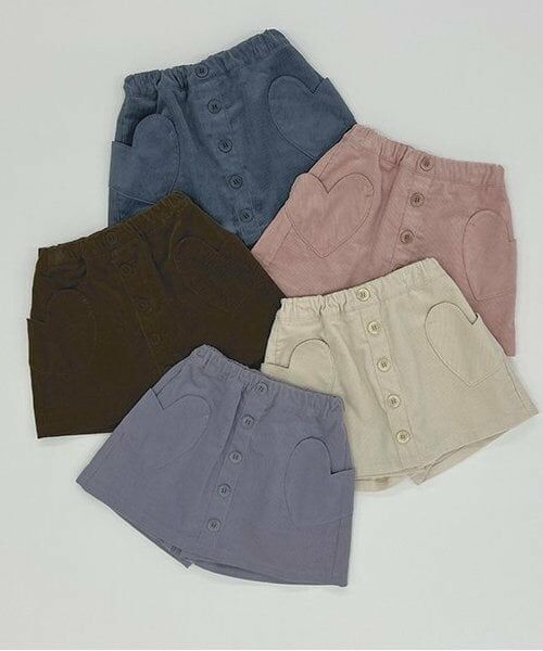 Lycee mine / リセマイン ミニ・ひざ丈スカート | ハートポケットコーデュロイスカパン | 詳細13