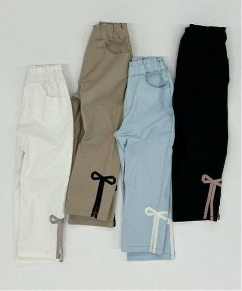 Lycee mine / リセマイン その他パンツ | 飾りリボンサイドスリットストレッチパンツ | 詳細16