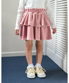 Lycee mine / リセマイン ミニ・ひざ丈スカート | 【もっちりベロア】【セットアップ可】ティアードスカート