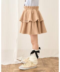 Lycee mine / リセマイン ミニ・ひざ丈スカート | 【もっちりベロア】【セットアップ可】ティアードスカート