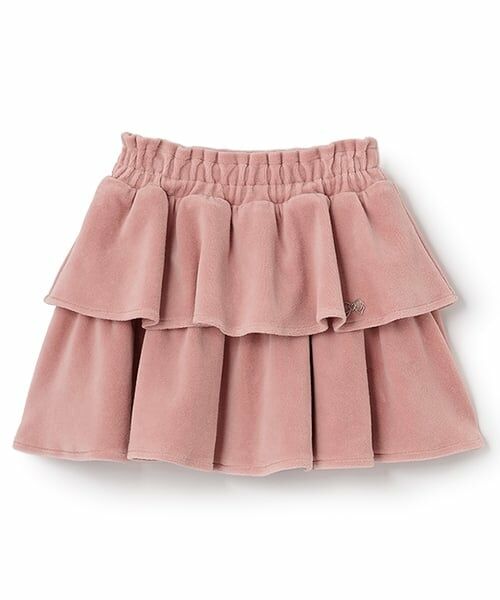 Lycee mine / リセマイン ミニ・ひざ丈スカート | 【もっちりベロア】【セットアップ可】ティアードスカート | 詳細1
