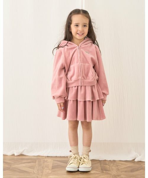 Lycee mine / リセマイン ミニ・ひざ丈スカート | 【もっちりベロア】【セットアップ可】ティアードスカート | 詳細16