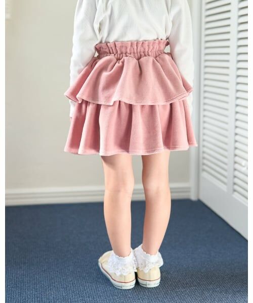 Lycee mine / リセマイン ミニ・ひざ丈スカート | 【もっちりベロア】【セットアップ可】ティアードスカート | 詳細19