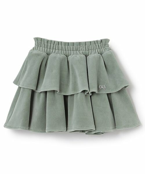 Lycee mine / リセマイン ミニ・ひざ丈スカート | 【もっちりベロア】【セットアップ可】ティアードスカート | 詳細2