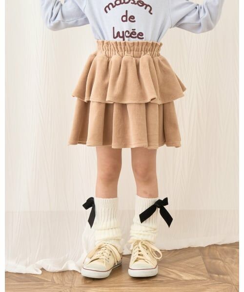 Lycee mine / リセマイン ミニ・ひざ丈スカート | 【もっちりベロア】【セットアップ可】ティアードスカート | 詳細22