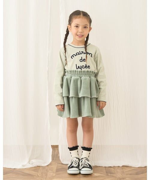 Lycee mine / リセマイン ミニ・ひざ丈スカート | 【もっちりベロア】【セットアップ可】ティアードスカート | 詳細24
