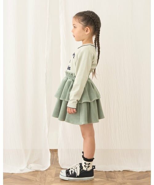 Lycee mine / リセマイン ミニ・ひざ丈スカート | 【もっちりベロア】【セットアップ可】ティアードスカート | 詳細25