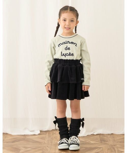 Lycee mine / リセマイン ミニ・ひざ丈スカート | 【もっちりベロア】【セットアップ可】ティアードスカート | 詳細28