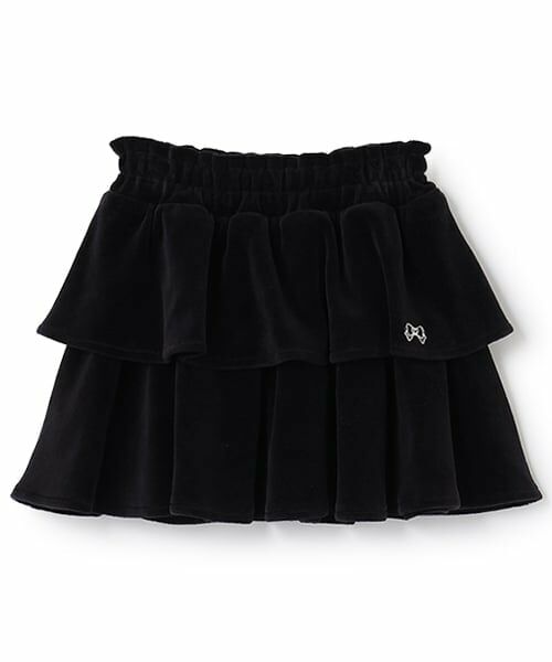 Lycee mine / リセマイン ミニ・ひざ丈スカート | 【もっちりベロア】【セットアップ可】ティアードスカート | 詳細3