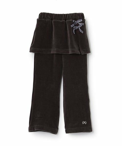 Lycee mine / リセマイン その他パンツ | 【もっちりベロア】【セットアップ可】スカート付きフレアパンツ | 詳細4