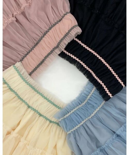 Lycee mine / リセマイン ミニ・ひざ丈スカート | ギャザーたっぷりチュールスカート | 詳細14