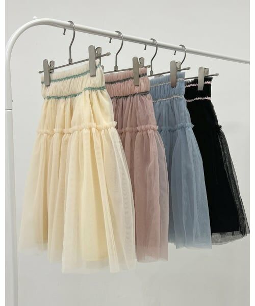 Lycee mine / リセマイン ミニ・ひざ丈スカート | ギャザーたっぷりチュールスカート | 詳細16