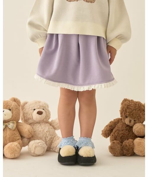 Lycee mine / リセマイン ミニ・ひざ丈スカート | 【Lycee mine バレエシリーズ】【セットアップ可】タックプリーツスカート(インパン付き)（バイオレット）