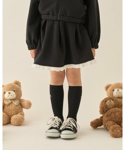 Lycee mine / リセマイン ミニ・ひざ丈スカート | 【Lycee mine バレエシリーズ】【セットアップ可】タックプリーツスカート(インパン付き)（黒）