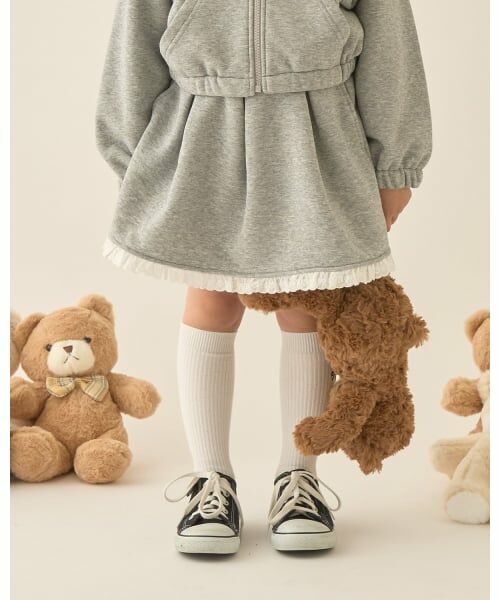 Lycee mine / リセマイン ミニ・ひざ丈スカート | 【Lycee mine バレエシリーズ】【セットアップ可】タックプリーツスカート(インパン付き)（トップ グレー）