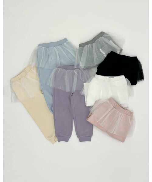 Lycee mine / リセマイン その他パンツ | 【Lycee mine バレエシリーズ】【セットアップ可】チュールスカート付きスウェットパンツ | 詳細17