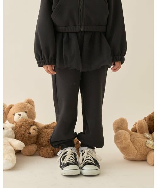 Lycee mine / リセマイン その他パンツ | 【Lycee mine バレエシリーズ】【セットアップ可】チュールスカート付きスウェットパンツ（黒）