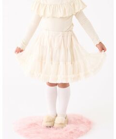 Lycee mine / リセマイン ミニ・ひざ丈スカート | 【Lycee mine バレエシリーズ】たっぷりチュチュチュールスカート(インパン付き)