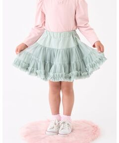 Lycee mine / リセマイン ミニ・ひざ丈スカート | 【Lycee mine バレエシリーズ】たっぷりチュチュチュールスカート(インパン付き)