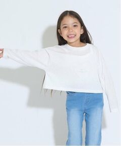 Lycee mine / リセマイン Tシャツ | ミニ丈シアー長袖Tシャツ&キャミセット