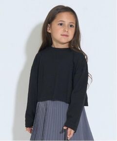 Lycee mine / リセマイン Tシャツ | ミニ丈シアー長袖Tシャツ&キャミセット