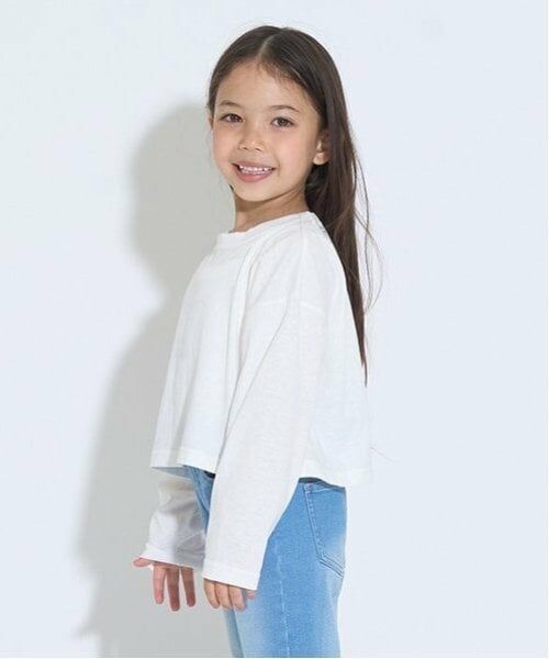 Lycee mine / リセマイン Tシャツ | ミニ丈シアー長袖Tシャツ&キャミセット | 詳細13