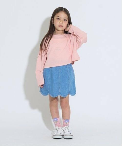 Lycee mine / リセマイン Tシャツ | ミニ丈シアー長袖Tシャツ&キャミセット | 詳細15