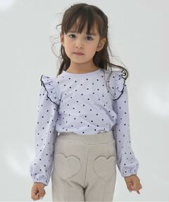 Lycee mine / リセマイン Tシャツ | 【ソフトコットン】フリル付きボリュームスリーブアソート総柄Tシャツ