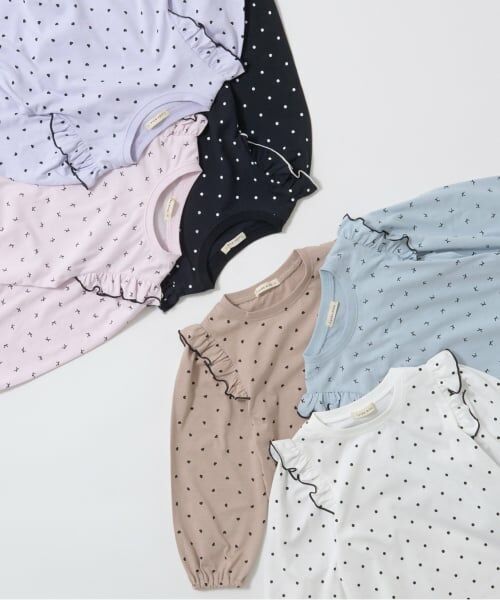 Lycee mine / リセマイン Tシャツ | 【ソフトコットン】フリル付きボリュームスリーブアソート総柄Tシャツ | 詳細17