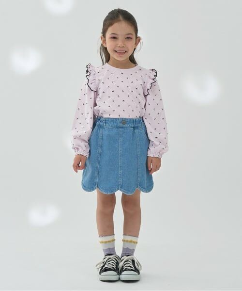Lycee mine / リセマイン Tシャツ | 【ソフトコットン】フリル付きボリュームスリーブアソート総柄Tシャツ | 詳細28
