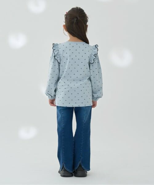 Lycee mine / リセマイン Tシャツ | 【ソフトコットン】フリル付きボリュームスリーブアソート総柄Tシャツ | 詳細30