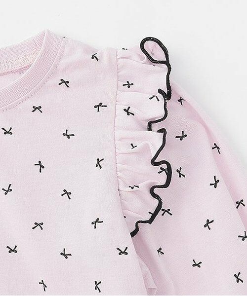 Lycee mine / リセマイン Tシャツ | 【ソフトコットン】フリル付きボリュームスリーブアソート総柄Tシャツ | 詳細9