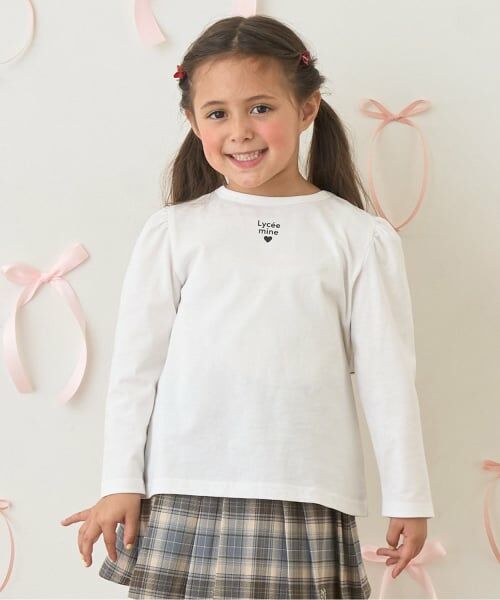Lycee mine / リセマイン Tシャツ | 【どちらが前でもOK】【ソフトコットン】AラインTシャツ（オフ ホワイト）
