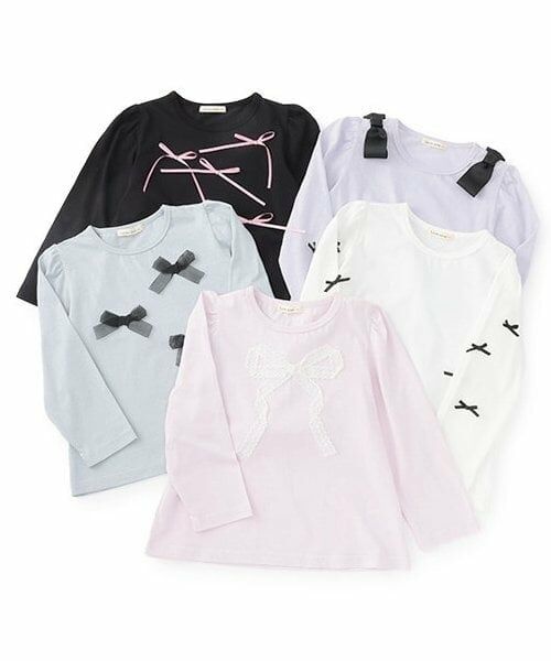 Lycee mine / リセマイン Tシャツ | 【ソフトコットン】アソートリボンモチーフAラインTシャツ | 詳細15