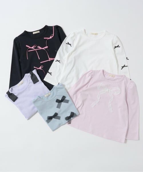 Lycee mine / リセマイン Tシャツ | 【ソフトコットン】アソートリボンモチーフAラインTシャツ | 詳細16