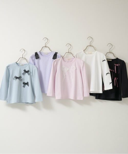 Lycee mine / リセマイン Tシャツ | 【ソフトコットン】アソートリボンモチーフAラインTシャツ | 詳細17