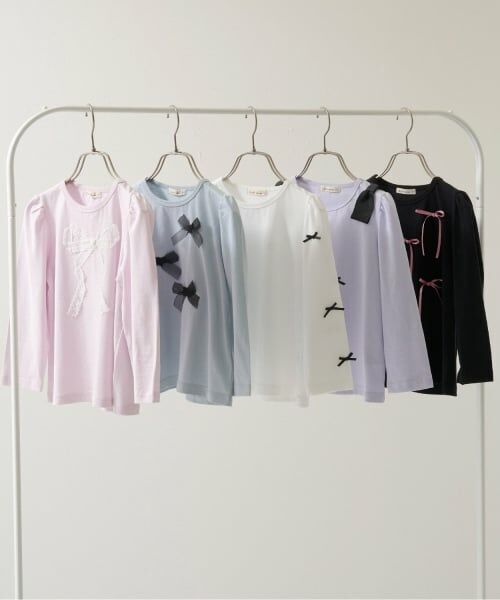 Lycee mine / リセマイン Tシャツ | 【ソフトコットン】アソートリボンモチーフAラインTシャツ | 詳細18