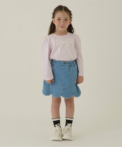 Lycee mine / リセマイン Tシャツ | 【ソフトコットン】アソートリボンモチーフAラインTシャツ | 詳細28