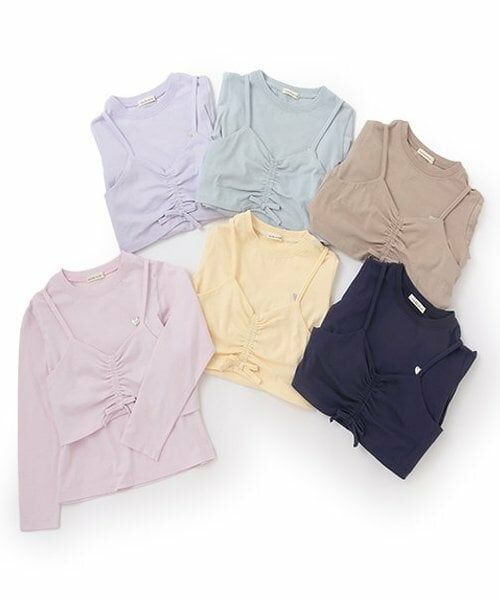 Lycee mine / リセマイン Tシャツ | 【ソフトコットン】ミニキャミ&シンプルTシャツセット | 詳細14