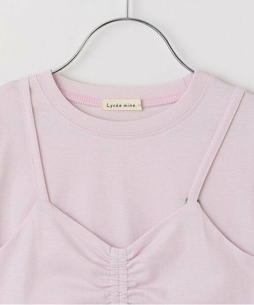 Lycee mine / リセマイン Tシャツ | 【ソフトコットン】ミニキャミ&シンプルTシャツセット | 詳細9