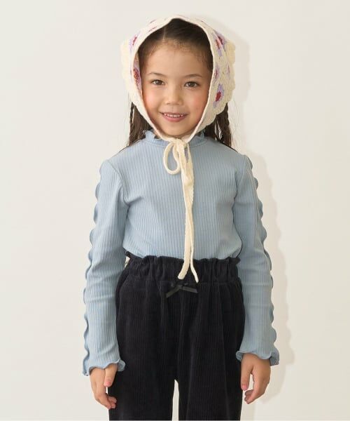 Lycee mine / リセマイン Tシャツ | テレコタートルネック（ブルー グレー）