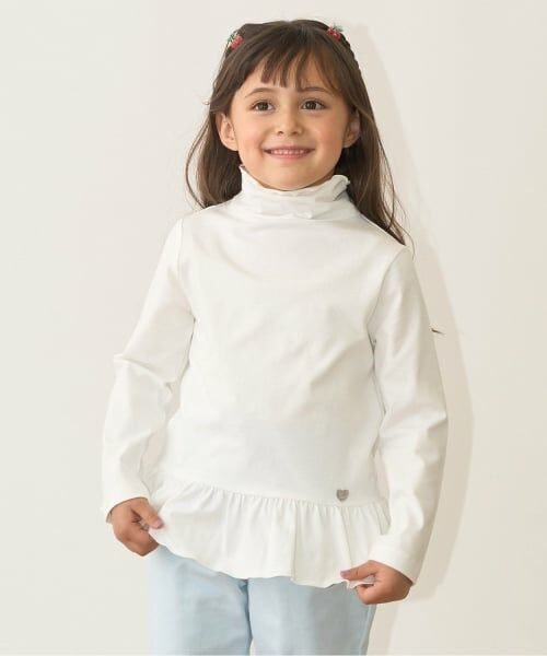 Lycee mine / リセマイン Tシャツ | ペプラム裾ギャザータートルネック（アイボリー）