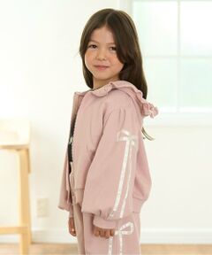 Lycee mine / リセマイン パーカー | 【セットアップ可】【毛玉バイバイ裏毛】リボンラインフルジップパーカ