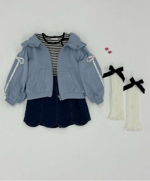 Lycee mine / リセマイン パーカー | 【セットアップ可】【毛玉バイバイ裏毛】リボンラインフルジップパーカ | 詳細20