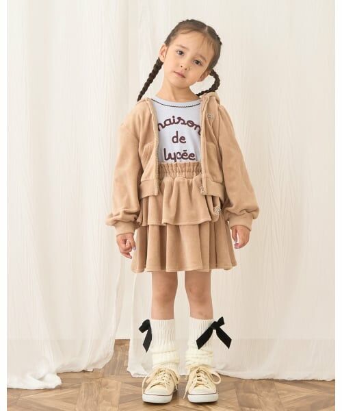 Lycee mine / リセマイン パーカー | 【もっちりベロア】【セットアップ可】ギャザースリーブジップパーカ | 詳細23