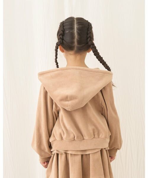 Lycee mine / リセマイン パーカー | 【もっちりベロア】【セットアップ可】ギャザースリーブジップパーカ | 詳細24