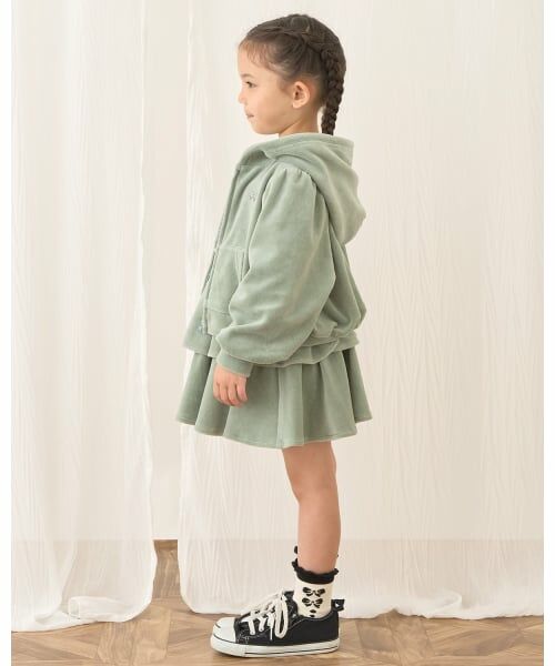 Lycee mine / リセマイン パーカー | 【もっちりベロア】【セットアップ可】ギャザースリーブジップパーカ | 詳細28