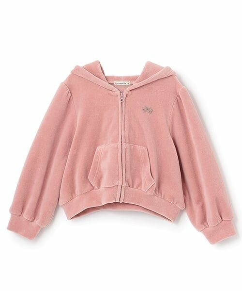 Lycee mine / リセマイン パーカー | 【もっちりベロア】【セットアップ可】ギャザースリーブジップパーカ | 詳細5