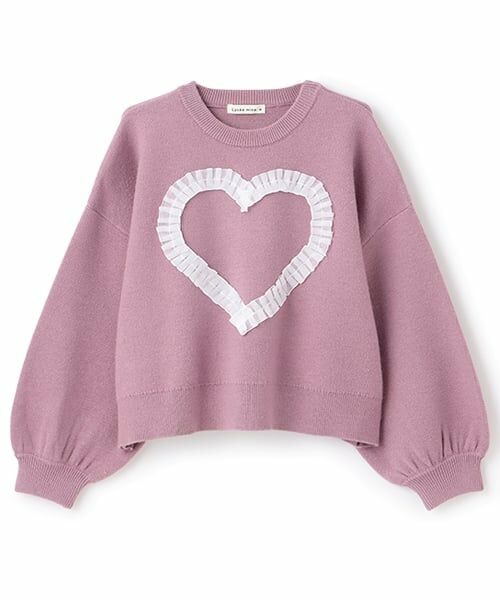 Lycee mine / リセマイン ニット・セーター | 【マシュマロみたいな着心地】【マシンウォッシャブル】ハート・リボンアソートモチーフセーター | 詳細1
