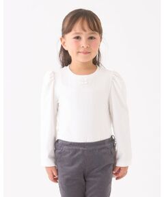 Lycee mine / リセマイン Tシャツ | 【Lycee mine バレエシリーズ】パワーショルダーリボン付きトップス